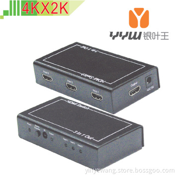 HDMI Switch 3X1 3 to 1 1.4V 3D 4KX2K Metal Shell
